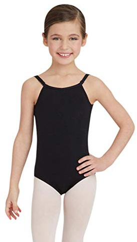 Capezio girls Team Basic Camisole With Adjustable Straps athletic leotards, Black, 8 10 US