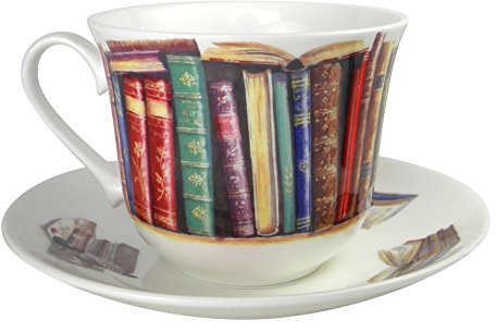 Roy Kirkham Creative Writing Book Lovers Breakfast Tea cup and Saucer Set Fine Bone China England