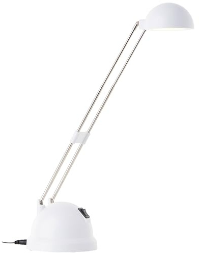 Brilliant Katrina LED Lampe de table réglable en hauteur pivotante blanche Bureau 600 lumens, 7,26 W, LED intégrée, 40 x 11,5 x 44 cm