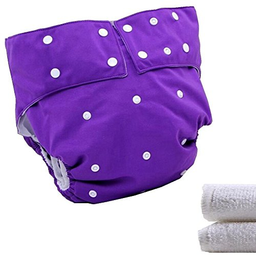LukLoy – Stoffwindeln für Jugendliche / Erwachsene, mit 2 Einsätzen für Inkontinenzeinlagen – doppelte öffnung, waschbar, verstellbar wiederverwendbar, auslaufsicher