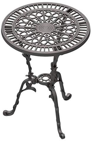 QLS Runt gjutjärnsbord 56 cm för terrass/balkong