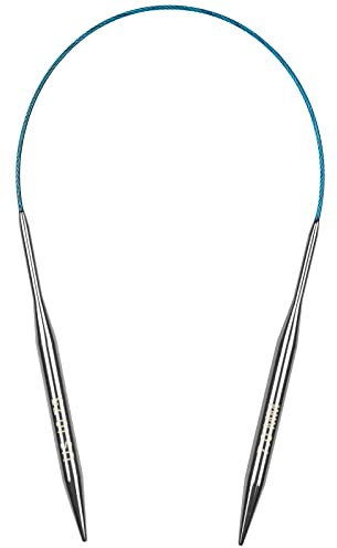 Coopay Rundstricknadeln 40 cm, 7,0 mm Stricknadeln Rundstricknadel Edelstahl Rundstricknadeln mit Flexibel Kabel, Robust Rund Stricknadeln für Socken Pullover Ärmel, Kragen & Klein Projekte