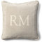 Riviera Maison Kissenbezug grau, Kopfkissenbezug, Kissenhülle, Kissen mit Logo, Quadratisch - RM Logo Pillow Cover 60x60 - Baumwolle