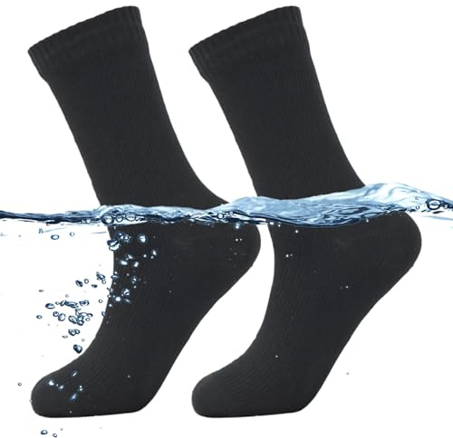 BLAIS Calcetines impermeables de aventura al aire libre para adultos - Calcetines transpirables, cálidos e impermeables para esquiar, deportes acuáticos, senderismo, ciclismo - Ideal para explorar el