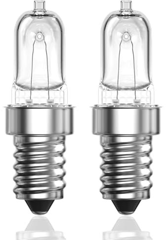 LumiGo Lampadina da Forno E14 500 Gradi, Lampadina E14 Dimmabile Bianco Caldo 2700K per Forni, Cappi, Lampade da Sale, Frigoriferi, 2 Pezzi