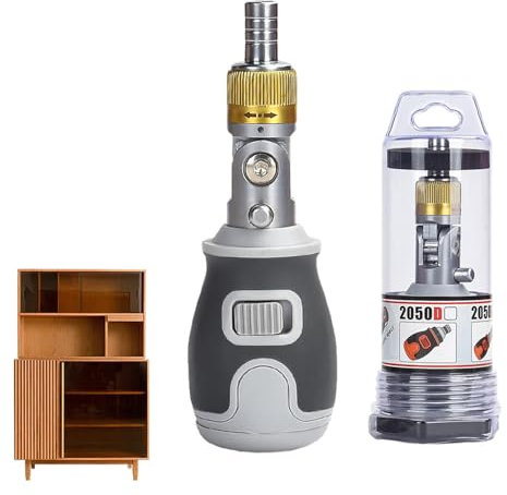 GkgWuxf Multi-Bit-Schraubendreher-Set, Ratschen-Bit-Treiber | 8-in-1 Multi-Bit-Präzisions-Ratschenschraubendreher | Mehrzweck-Ratschenschraubendreher, um 180 Grad drehbar, für Möbel, Computer