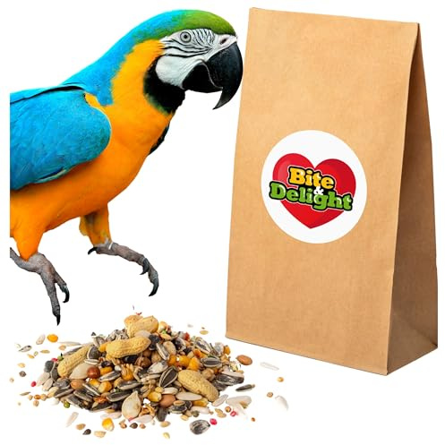 Bite & Delight 10kg Premium Parrot Food – Nutrient-Rich Mix for Large Parrots, Macaws, Amazons, African Greys & Cockatoos – Vitamin-Fortified Bird Feed