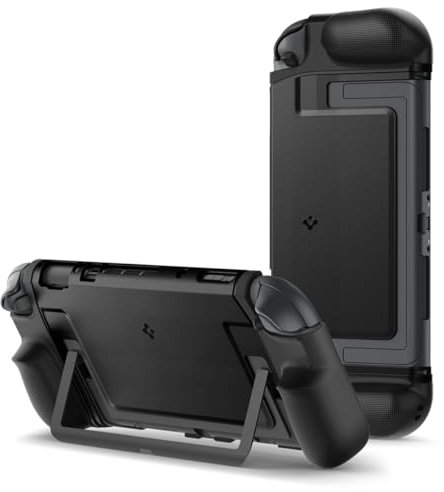 Spigen Dual Grip Hülle Kompatibel mit Nintendo Switch 2 2025 Case Zubehör - Schwarz