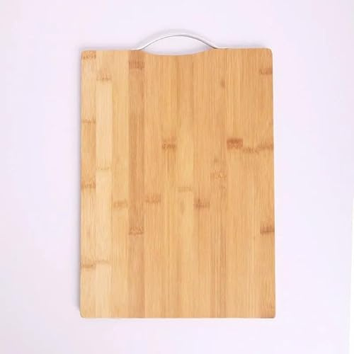 Tabla De Cortar Cocina en Madera Premium - En Madera de Bambú Para Picar - 28x38cm / Ideal Para Carnes, Verduras, Queso y Pan