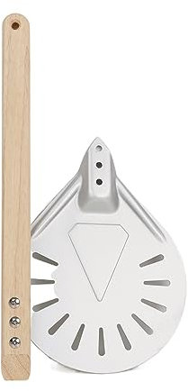 Pizza Pizza Pizza Che Gira la Piccola Buccia per Pizza Corta Corta Pizza Rotonda Strumento Non Slip Manico in Legno Manico in Legno da 9 Pollici Perforato Pala Pizza in Alluminio Buccia (Colore: 7