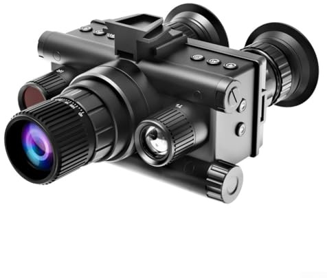 Jumelles Vision nocturne, jumelles 4K UHD montées sur la tête, zoom 5X portée 600 m, jumelles infrarouges étanches IP65, double écrans TFT UHD