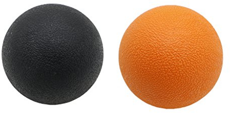 Deep Tissue Lacrosse Myofascial Massage Ball for Back Neck Orange Black