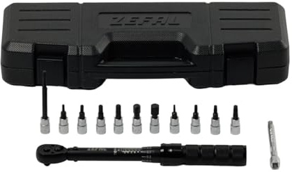 ZEFAL Z Torque Wrench Chiave Dinamometrica Bici 2-24 Nm – Regolazione a Passi di 0,1 Nm – Compatibile con Parti in Carbonio – Manutenzione Bicicletta con Set Completo di Inserti Esagonali e Torx