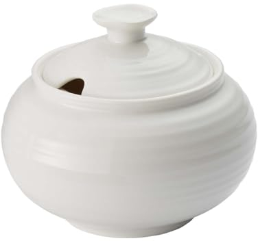 Sophie Conran for Portmeirion Covered Sugar, Porcelain, White, 5 x 5 x 11 cm, CPW76829-X