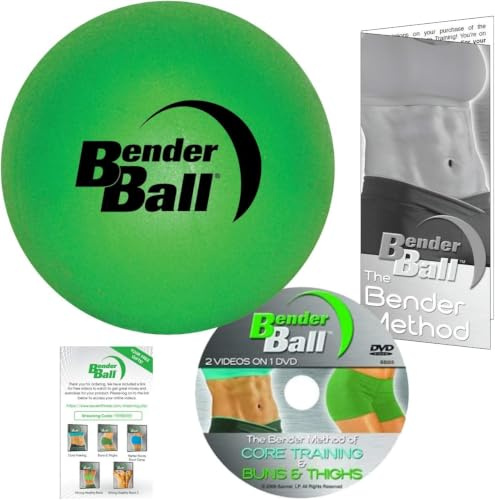 Bender Ball: The Original 9 Pilates Core Fitness Small Exercise Ball (Green with DVD)