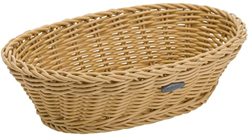 Westmark Mehrzweck-Korb, Geeignet für Hotel und Gastronomie, Oval, ca. 23,5 x 16 x 6,5 cm, Synthetik Faser, Saleen Edition: Coolorista, Hellbeige, 02087330101