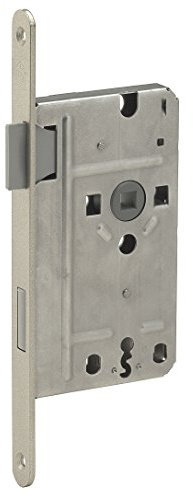 Alpertec Einsteckschloß für Zimmertüren Abstand DIN RECHTS verwendbar Schloss, Schlösser, Dorn 55 mm, 8 mm, Vierkant, 72 mm, silberfärbig, 36051340