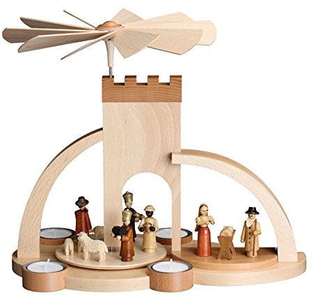 Rudolphs Schatzkiste Montagnes de minerai de Pyramide de Table de Pyramide de Noël de la scène 29cm de nativité de Pyramide Nouvelles