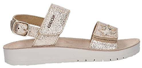 Geox Mädchen J Costarei Gi Sandalen, Gold, 38 EU
