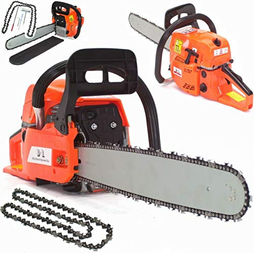 Benzin Kettensäge Motorkettensäge Kettensägen 55869 Motorsäge 3PS 52ccm Säge + Ersatzkette