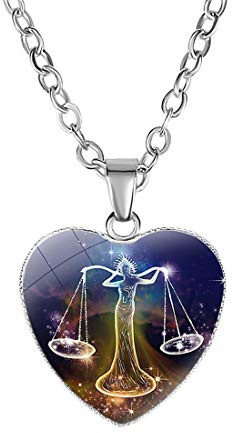 Caimeytie flicka hänge barn hänge halsband horoskop stjärntecken, Glas