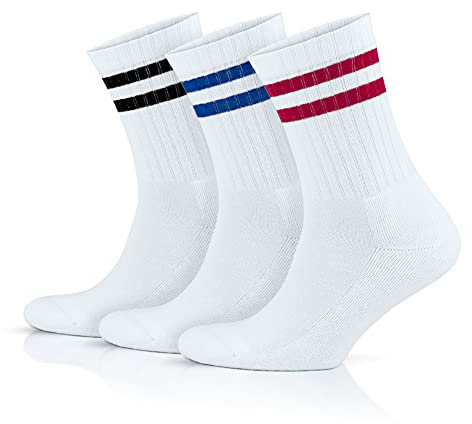GoWith Sport Socks, 3 pairs white multipack for men and women, cushioned, breathable, seamless toe, anti blister, moisture wicking, running cycling gym tennis UK size 4-7 and 7-11 (Mens 6-11)