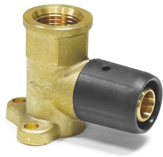 Sanpro Steckfit. Wandwinkel - Wandscheibe IG - DVGW, Größe 16x2 - Höhe 52 mm - Gewinde 1/2' (steckfitting wandscheibe wandwinkel dvgw THPRESS)