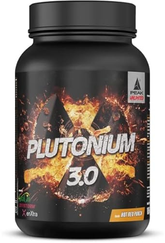 Plutonium 3.0-1054g Geschmack Hot Red Punch I Pre Workout Booster I über 30 potente Inhaltsstoffe I L-Citrullin Malat I L-Arginin AKG I OXYSTORM® I EAA Matrix I vegan
