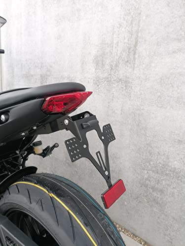 kurzer Kennzeichenhalter EVO Set für Yamaha MT09 2021-2023 GroFaTec Heckumbau Kennzeichenträger mt-09 Nummerschildträger kurz MT-09