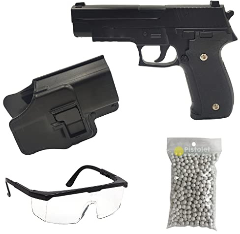 Saigo Defense Pack Pistola Airsoft G.26 Muelle Negro/Material: Metal/Potencia 0.5 Joule/Entregado con Accesorios