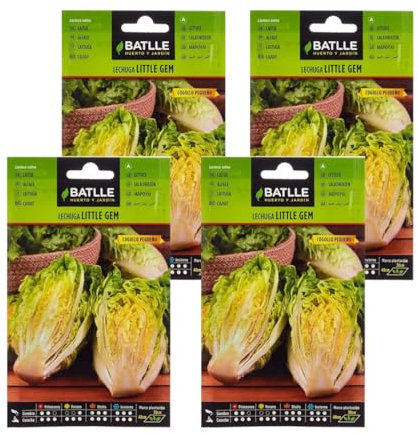 Pack 4 Semillas de lechuga little gem cogollo de Semillas Batlle (4)