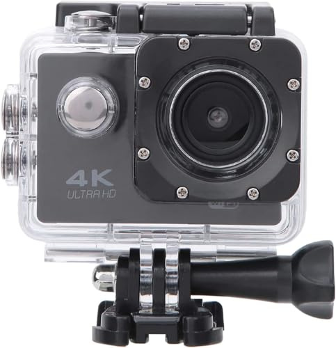 RigWig 4K 1080P Ultra HD WiFi Action Camera, (W/ 32GB SD Card) 30M Waterproof Housing Mounts, for Water Park, Swimming Pool, Cycling Action Camera