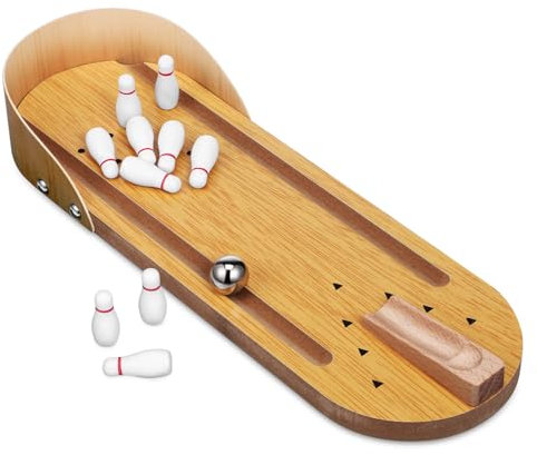 BELLIFFY Mini Bowling Set Tisch Bowling Spiel Für Indoor Bowling Mini Kegelspiel Für Zuhause Ideal Für Kindergeburtstage Und Familienunterhaltung