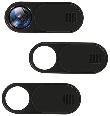 Yenvory Cache Webcam Ultra-Fin 0,6 mm – Cache Caméra avec Curseur pour Ordinateur Portable, Smartphone, Tablette et PC – Lot de 3