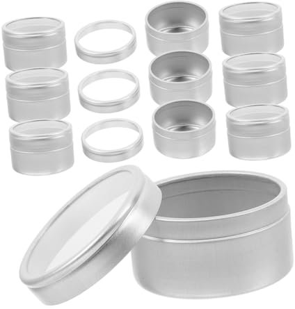 LIFKOME 10piezas Caja De Botellas De Inoxidable De Metal Con Tapa Para Almacenamiento De Alimentos