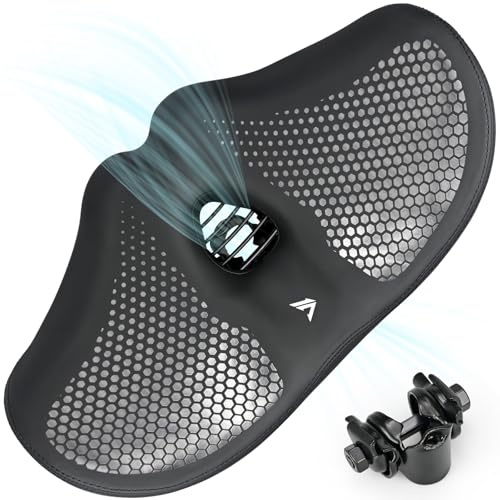 KOOOGEAR Übergroßer Fahrradsattel Herren Damen,Bequem,Extra Breit,Atmungsaktiv,Ergonomisch,Universal Ersatz Fahrradsitz für Mountainbike,Cityrad,Ebike,Heimtrainer (Schwarz)