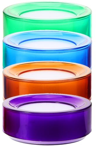PACKOVE 4pcs Finger Wet Sponge Tools for Cash Counting, Convenient Fingertip Moistener for Sorting Paper, Mixed Color Cash Counting Finger Moisteners with Sponge Pads Random Color