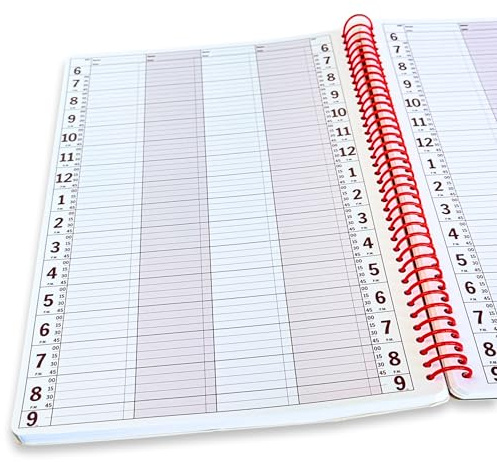 Portage Notebooks Appointment Book - Large 8.5 x 13.5 Undated Planner for Daily Scheduling - 4 Column Professional Daily Planner Undated for Office, Home, or Salon Use