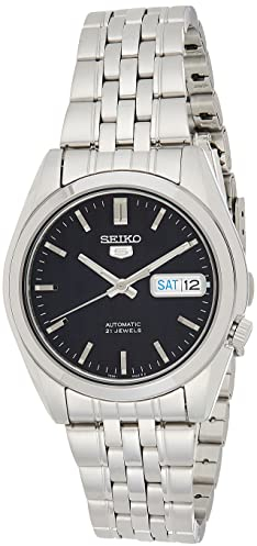 Seiko Herren Analog Automatik Uhr mit Edelstahl Armband SNK357K1
