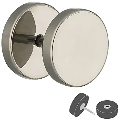 Treuheld Fake Plug - Titan Ohrstecker zum Schrauben - Silber - Damen & Herren - 4mm