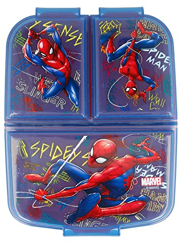 Stor Spiderman (Marvel) | Boîte À Déjeuner - Boîte À Repas avec Trois Compartiments pour Enfants, 8412497379200