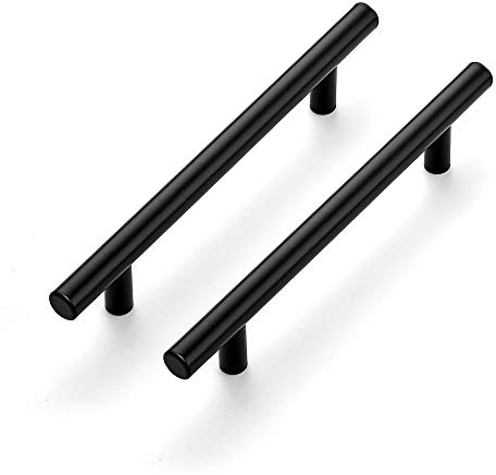 Ravinte 32 Pack 7.38 Cabinet Pulls Matte Black Stainless Steel Kitchen Cupboard Handles Cabinet Handles 7.38 Length, 5 Hole Center