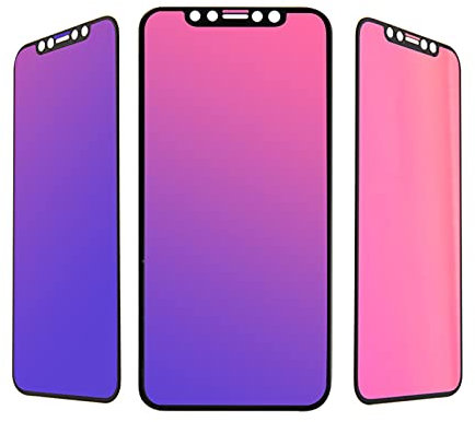 Erha Genius Privacy Screen Protector for iPhone 16e / 14/13/ 13 Pro, Electroplated Colorful Anti-Spy Tempered Glass Film (6.1 inch)