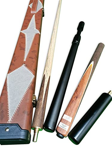 3/4 Handmade Ash and Rosewood 57 Inch Snooker Cue Set with Hard Case LPB4J5