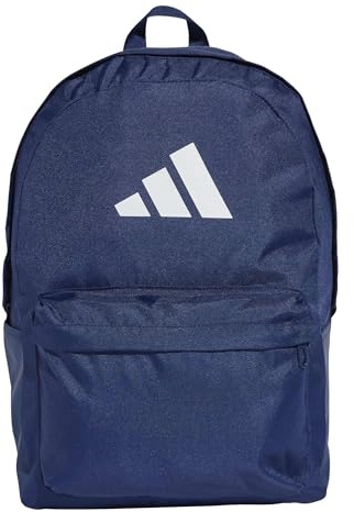 adidas Unisex Classic 3Bars Backpack, Dark Blue/White, One Size