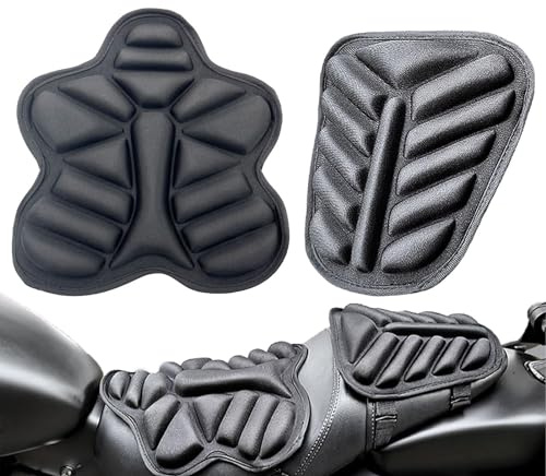 Coussin de siège de moto en gel | Coussin de siège passager de moto | respirant et absorbant les chocs | Coussinets universels en nid d'abeille doux pour les longs trajets