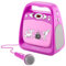 GOGEN Kinderkaraoke und CD Player I USB I MP3 I Mikrofon inklusive I Kopfhörerausgang I tragbar I Batterie oder Netzteil I Bluetooth I Hergestellt für Kinder I Pink