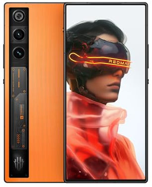 REDMAGIC 10 Air 120Hz Móvil Gaming, Smartphone Android 5G, 16GB RAM+512GB ROM, Snapdragon 8 Gen 3, 6.8 AMOLED Pantalla, FHD+ Teléfono Gaming, 50MP Cámara, 80W Cargador, Dual-Sim, NFC Naranja
