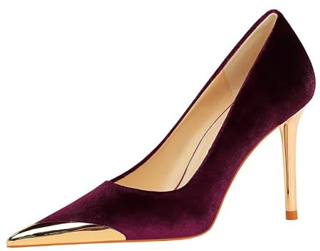Tacones Mujer Zapatos Tacon Vestir Pitillos Tacones 10 CM Sexy Stilettos Elegantes y Dulces para Fiestas y Bodas-Numeric_37