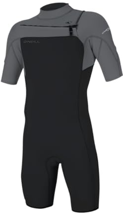 O'NEILL 2026 Hommes Hammer 2mm Chest Zip Shorty Combinaison Néoprène 4927 - Tempered Steel/Smoke/Smoke
